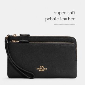 COACH Double Zip Wallet | Black